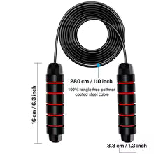 Nouvelle corde à sauter réglable anti-emmêlement avec poignées en mousse